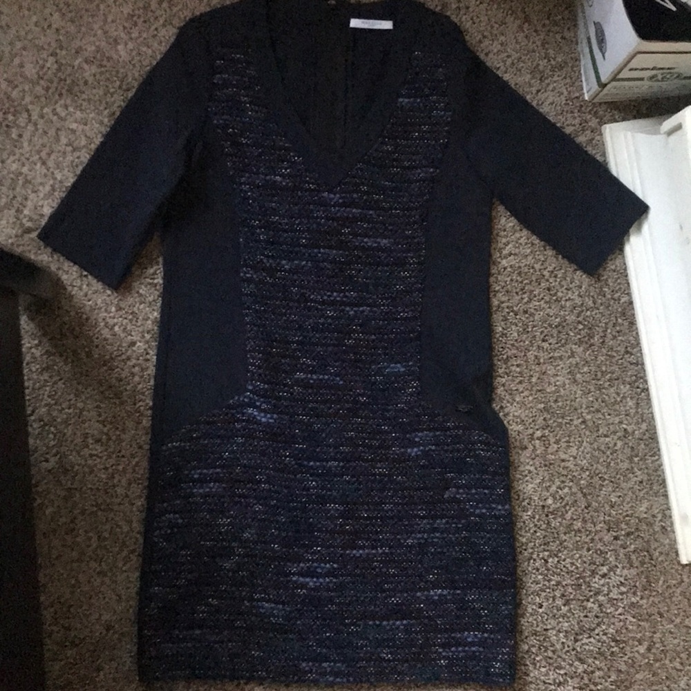 Navy Blue over the knee length.
